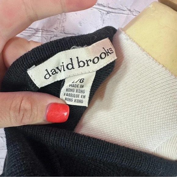 vintage david brooks embroidered cotton tunic sweater large - Picture 6 of 7